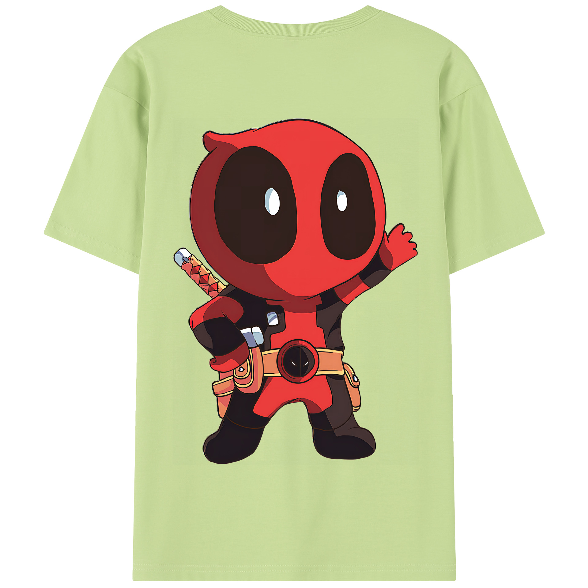 （画像用） Deadpool デッドプール 綿100％半袖Tシャツ（背面プリント）